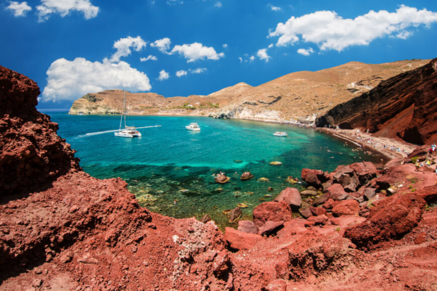 5 Best Beaches in Santorini. The Ultimate Guide for 2023-Red Beach-KamariToursOperators