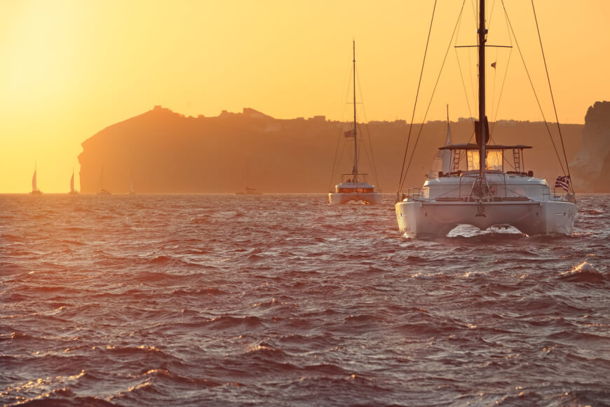 Explore the romantic side of Santorini-Sail away on a romantic private yacht excursion-KamariTours