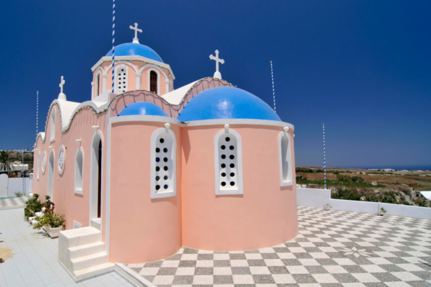Santorini's Blue-Domed Churches-Architectural Styles and Features-KamariTours